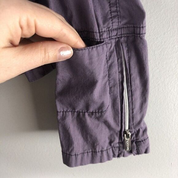 Bench Girl's Size Medium (7/8) Purple Lightweight Jacket Youth Zip Hidden Hood - Picture 11 of 12